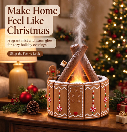 🔥 Campfire Christmas Diffuser 🎅 Santa & Gingerbread 2 Styles