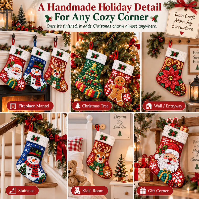 🔥 Last Day 50% OFF✨-DIY Diamond Painting Christmas Stocking Kit - 6 Designs