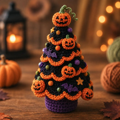 🎃Last day Promotion ⏰-Last day Promotion 🔥-🧶DIY Halloween Crochet Tree Kit for a Spooky & Fun Tabletop Decoration 👻
