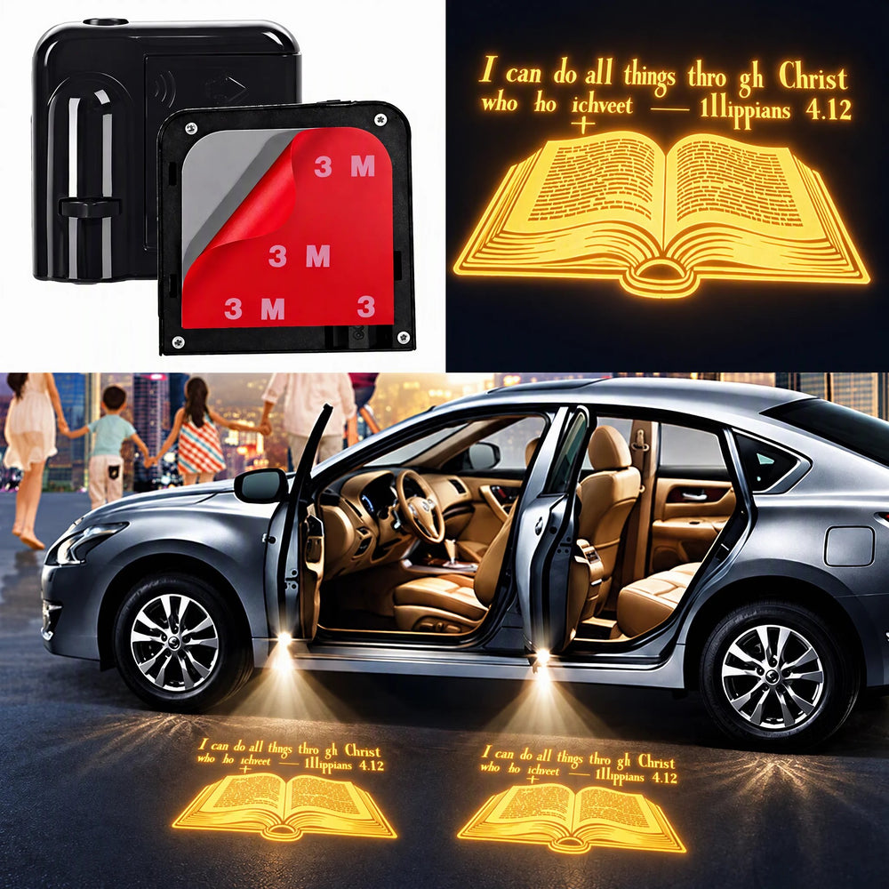 Christian Bible verse projection design for car door lights