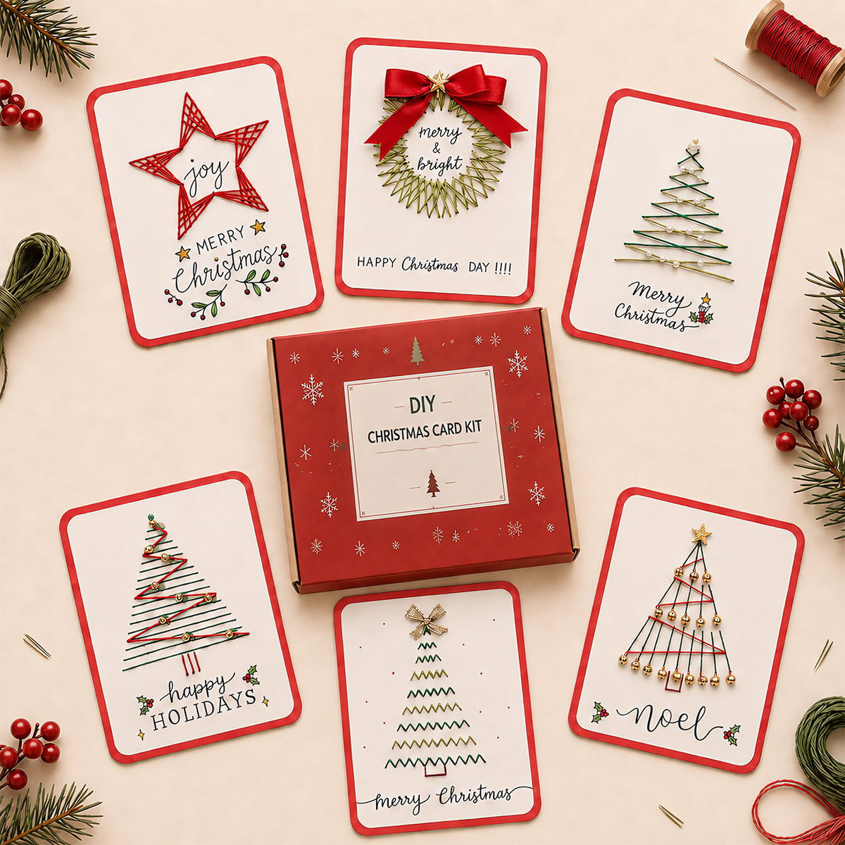 🎁Last Day 50% OFF - Merry & Bright Christmas DIY Kit (6 pcs)