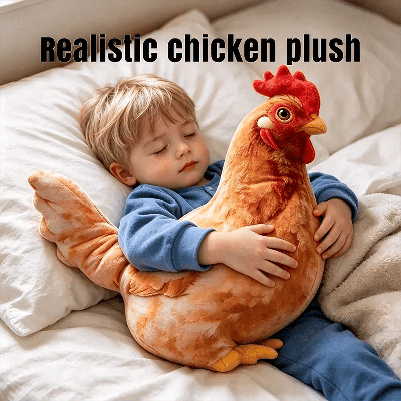 🐔Last day Promotion 🔥-☁️ Realistic Chicken Plush Pillow – Cute Cozy Farmhouse Decor Cushion 🏡