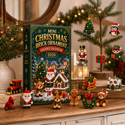 ⏳ Last Day 50% OFF🎁 – 🎄24-Day Christmas Brick Ornament Advent Calendar 🧱