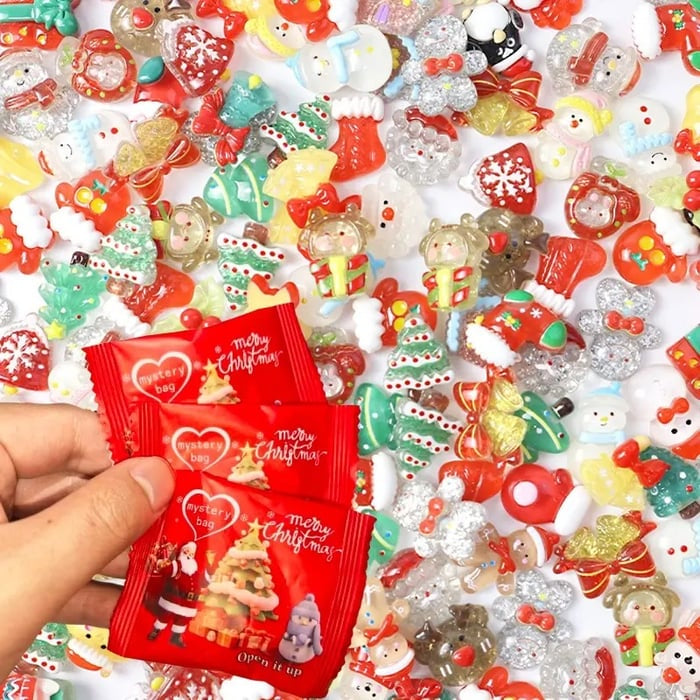 ⏰Last day Promotion 🔥-🎅 Glowing Resin Christmas Decorative Bags Perfect for Festive Holiday Displays ✨