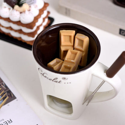 ☕ Last Day 50% OFF🕯️-🍫Handmade Chocolate Melting Mug for Cozy DIY Fondue & Sweet Holiday Treats 🎄