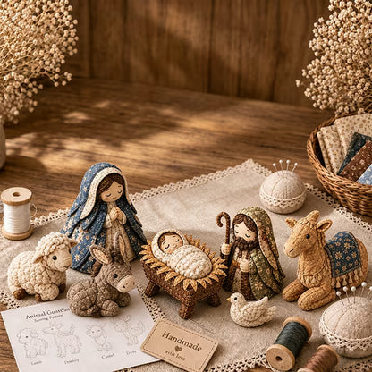 🔥 Last Day 50% OFF✨-🎄 DIY Patchwork Nativity Sewing Kit for Meaningful Holiday Crafting  Decor ✨
