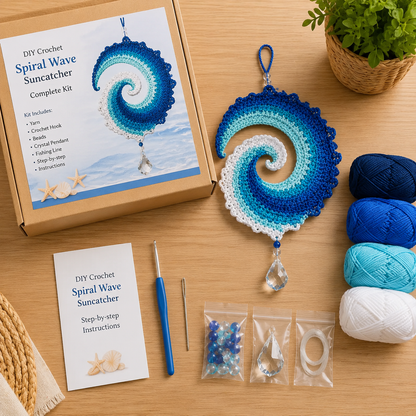 🔥 Last Day 52% OFF✨-🌊 DIY Ocean Wave Crochet Spinner For Coastal Charm 🧶💙