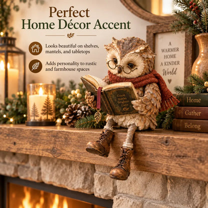 ⏰ Limited Time 50% OFF ⚡ -🦉 Reading Owl Figurine
