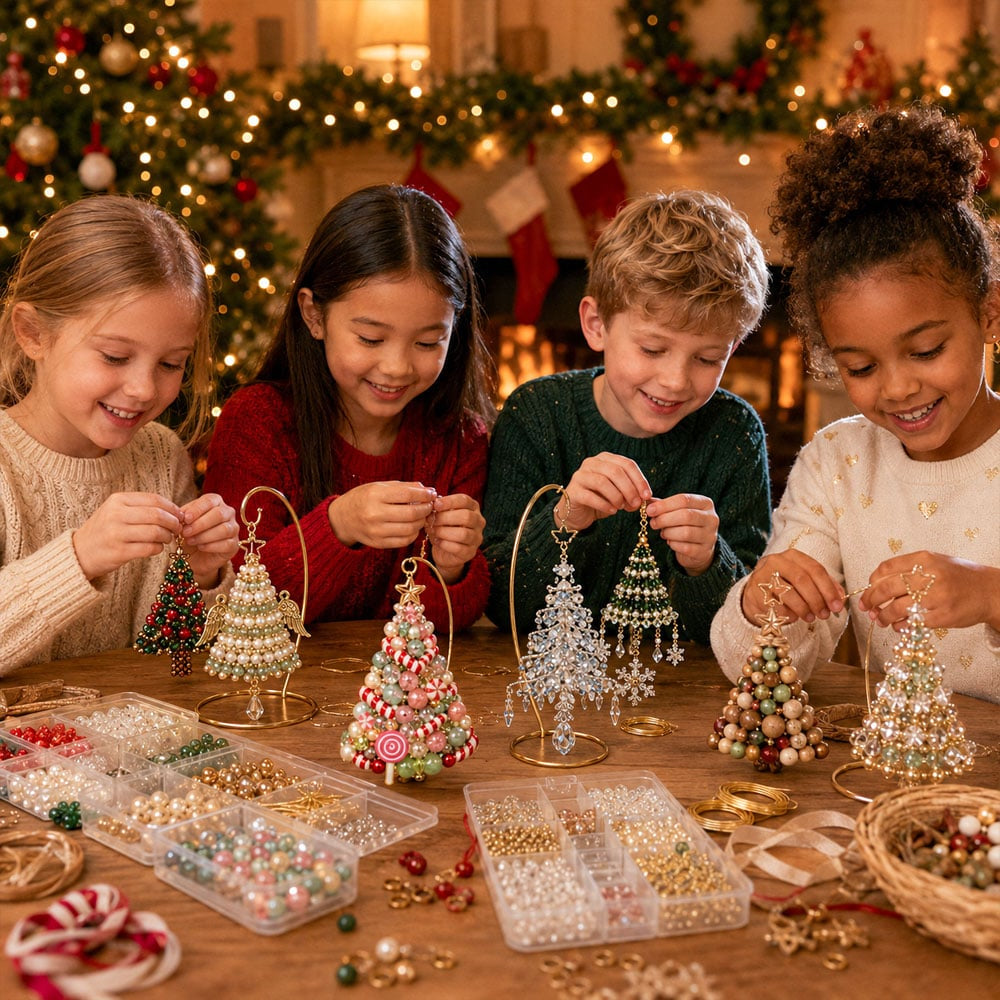 🔥 Last Day 50% OFF✨-🎄 DIY Christmas Tree Beaded Ornament Kit for Fun Holiday Crafting  ✨