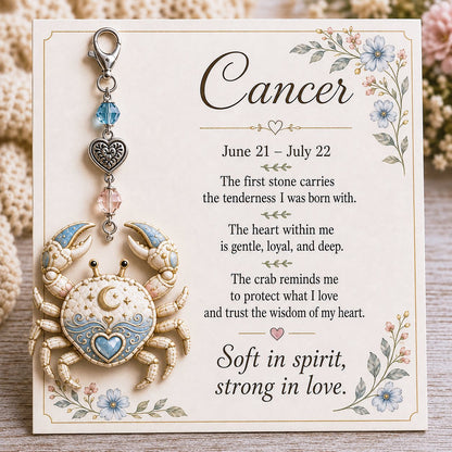 ⏰Holiday Celebration 50% OFF🔥 -✨ Personalized Zodiac Birthstone Keychains & Cards  ♈💎