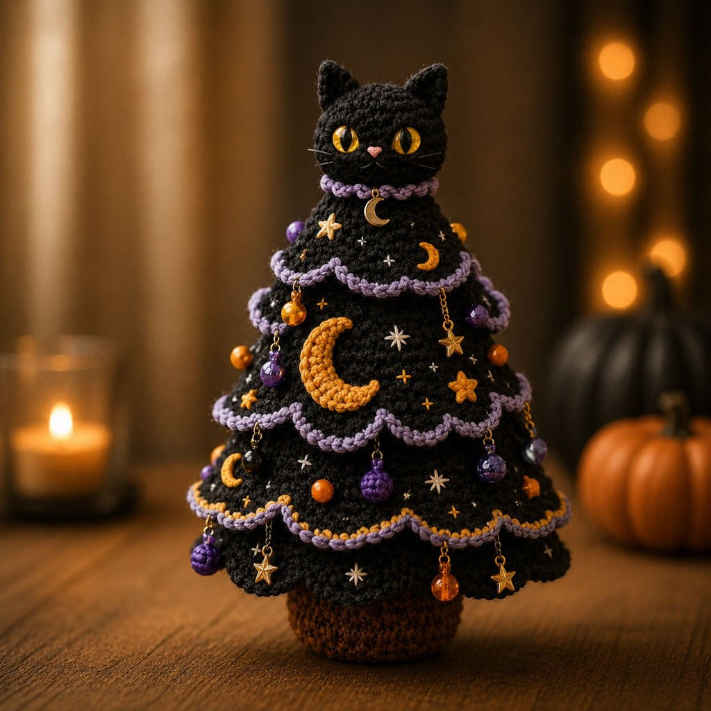 🎃Last day Promotion ⏰-Last day Promotion 🔥-🧶DIY Halloween Crochet Tree Kit for a Spooky & Fun Tabletop Decoration 👻
