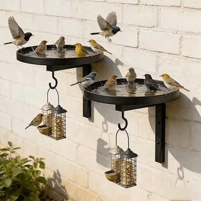 📢 Last Day 50% OFF⏰-🐦 Antique Wall-Mounted Bird Bath for Charming Garden & Bird-Friendly Decor 🏡
