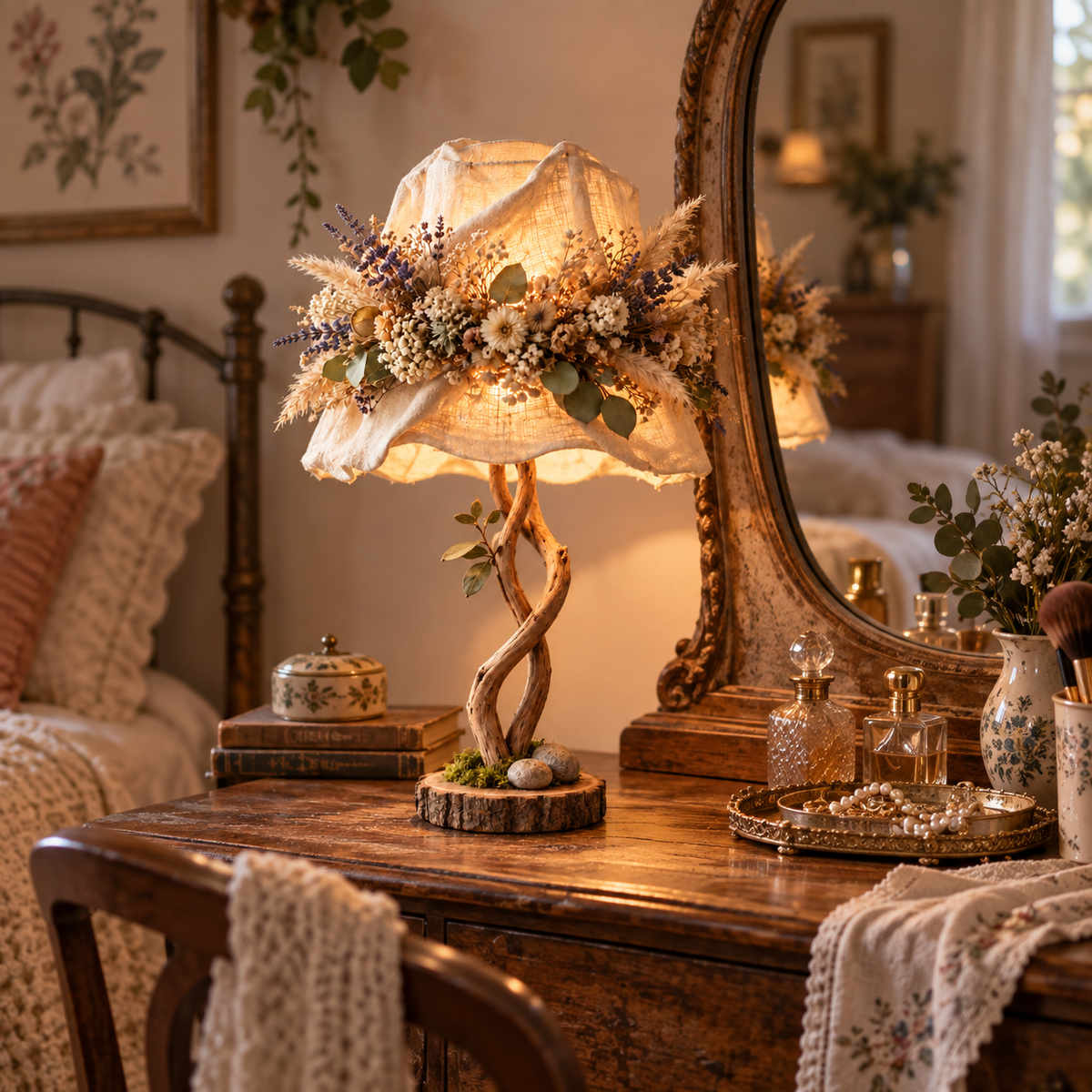 🔥 Last Day 50% OFF✨-Botanical Woodland Table Lamp 🌿