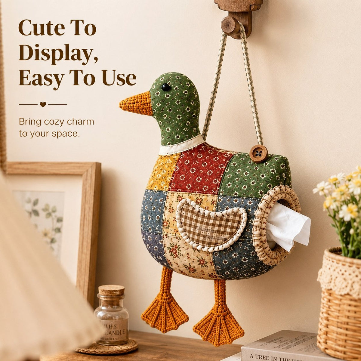 ⏰Last day Promotion 🔥-🐻 Create a Cute Patchwork Animal Tissue Box with This Fun DIY Sewing Kit ✨