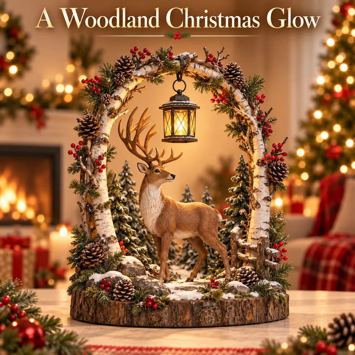 🦌Last day Promotion 🔥-🏮Glowing Woodland Reindeer Lantern for Christmas 🎄