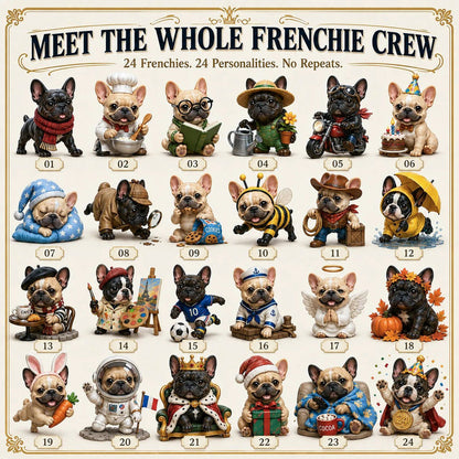 🎁 Last Day 50% OFF✨-🐶24-Day French Bulldog Advent Calendar with 24 Unique Characters & Daily Holiday Surprises 🎄