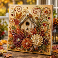 🏠Autumn Birdhouse Decor
