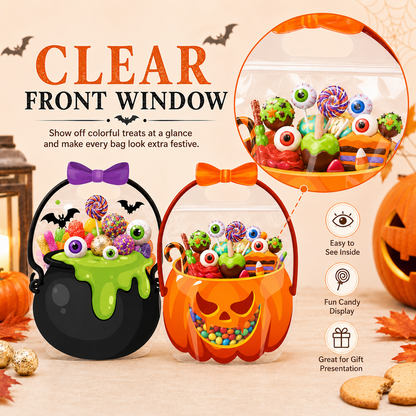 ⏰Last day Promotion 🔥-🎃 Halloween Goodie Bags for Candy, Treats & Fun Trick-or-Treat Surprises 👻✨