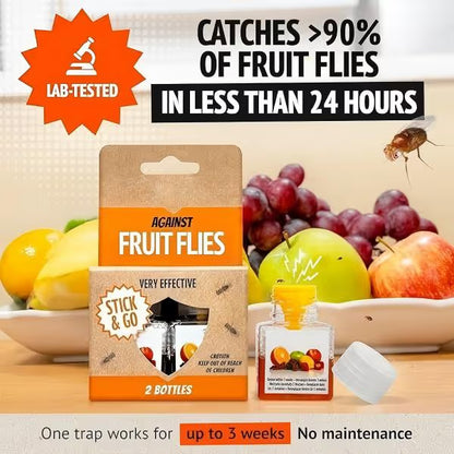 🍎Ultra-Strong Fruit Fly Trap – Easy to Use, Long-Lasting Up to 3 Weeks & Powerful Pest Control! 🚫✨