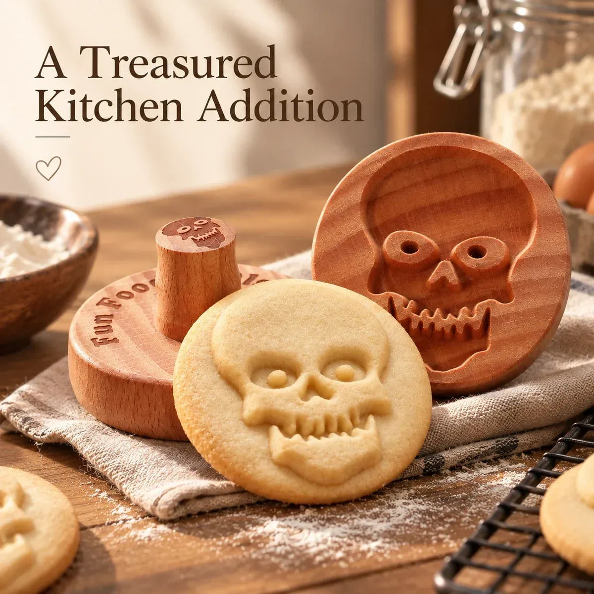 🍪 Holiday Celebration 50% OFF ✨-⏳ Create Unique Homemade Cookies with Wooden Stamps! ❤️