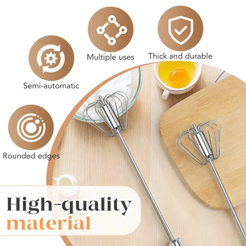 Hand-Push Rotary Whisk