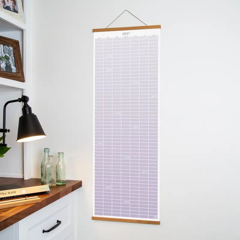 🗓️🏡 2027 Cozy Pecan Print Wall Calendar – 12-Month Vertical Planner