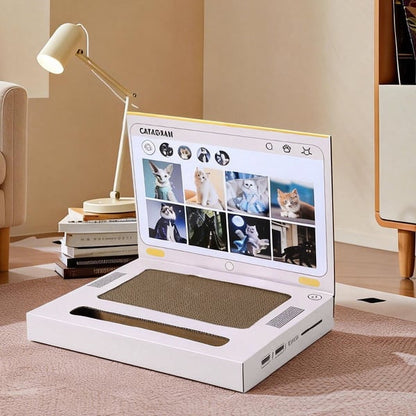🐱🔥 HOT SALE 🔥 Laptop Cat Scratcher Funny Cardboard Scratch Pad That Keeps Cats Happy & Furniture Safe