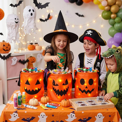 🔥 LAST DAY 50% OFF! 🎃 Light-Up Halloween Trick-or-Treat Candy Bag ✨