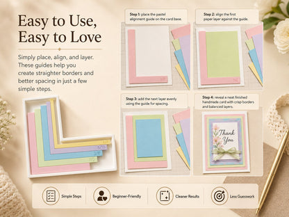🔥 Last Day 47% OFF - Card Making Alignment Guides Set | Create Perfectly Aligned Handmade Cards Without Guesswork or Crooked Corners ✨