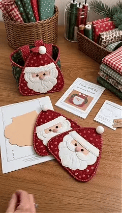 💯⏳  50% OFF – 🎄DIY Christmas Character Quilted Basket Kit🎁✨