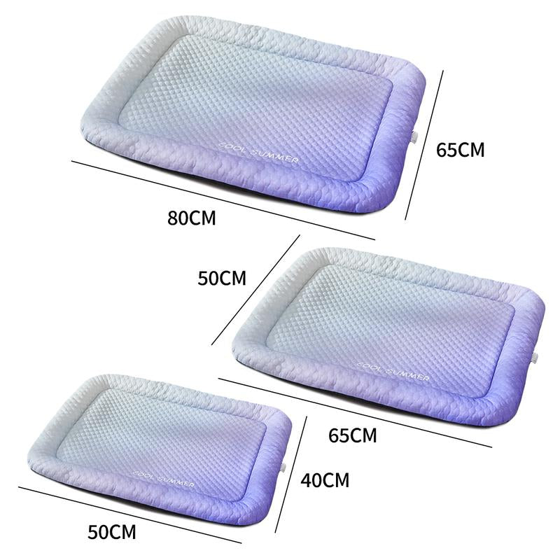 ⏰Last day Promotion 🔥-🐶 Ice Silk Pet Cooling Mat Keeps Dogs Cats Cool Relaxed All Summer ☀️❄️