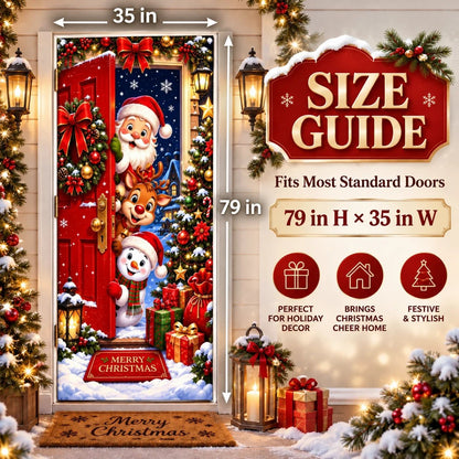 🔥 Last Day 50% OFF✨-Magical Christmas Door Cover & Holiday Party Banner 🎄
