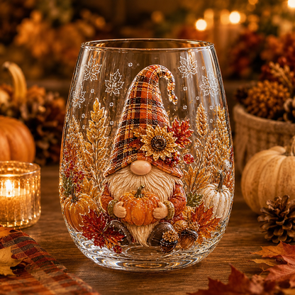 🔥 Last Day 50% OFF✨-🍂Autumn Harvest 3D Glass Cup Gift Set – 6 Festive Designs