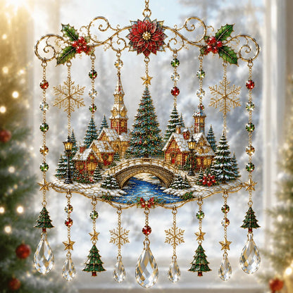 🔥Last Day 50% OFF - Handmade Christmas Stained Glass Window Hanging