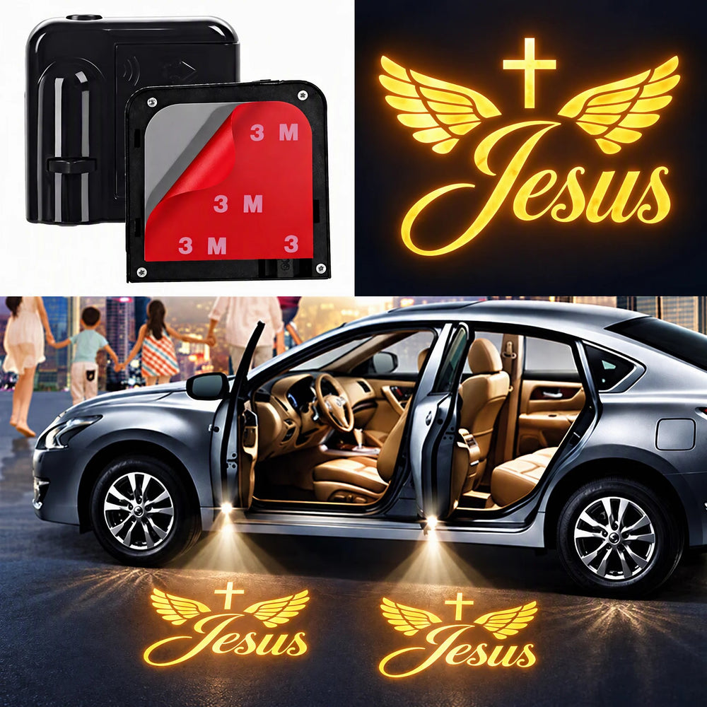 Christian Jesus and wings themed LED door projector design
