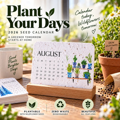 🌼Early Holiday Sale 50% OFF-🌱Eco-Friendly Plantable “Timeless” Seed Calendar 2027