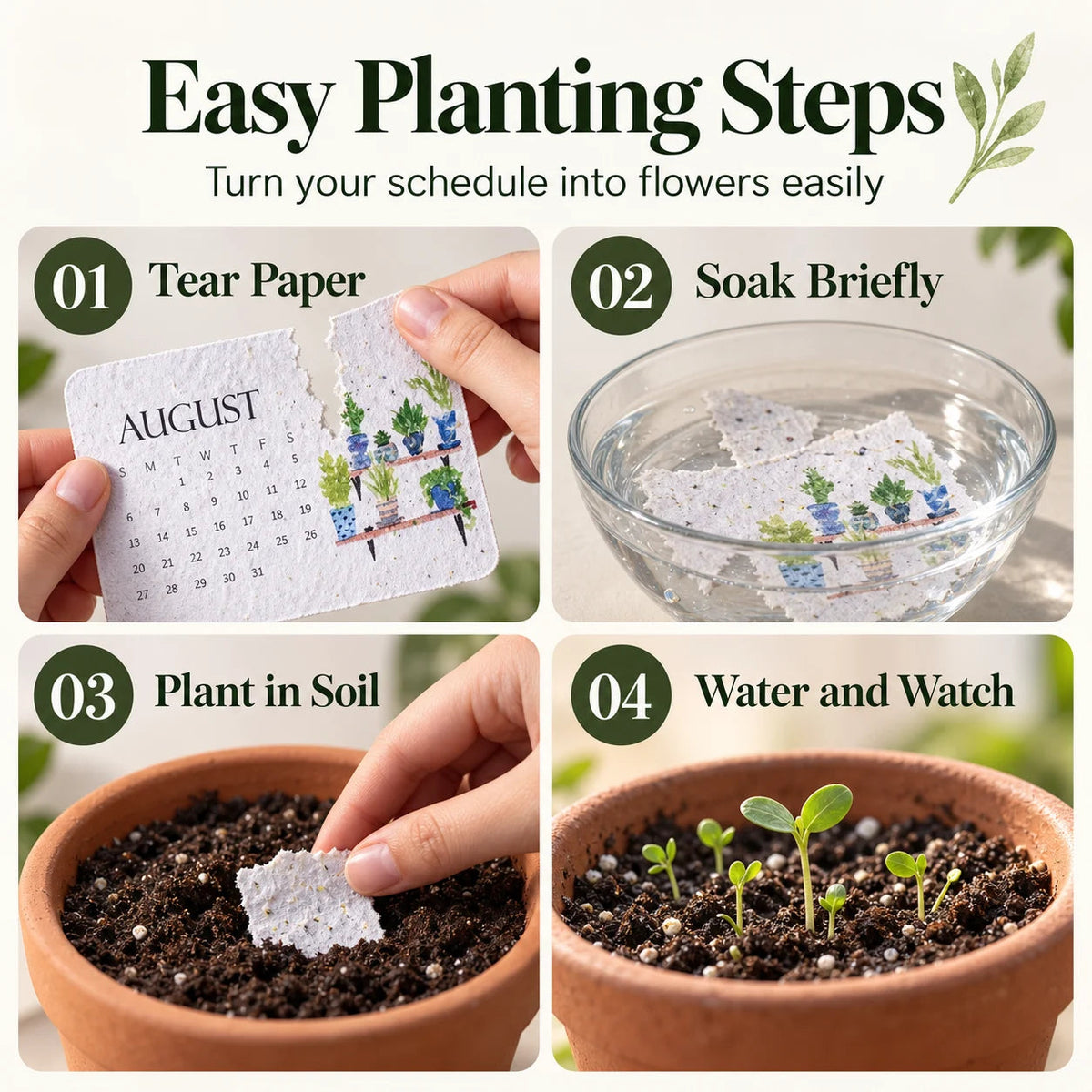 🌼Early Holiday Sale 50% OFF-🌱Eco-Friendly Plantable “Timeless” Seed Calendar 2027