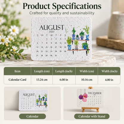 🌼Early Holiday Sale 50% OFF-🌱Eco-Friendly Plantable “Timeless” Seed Calendar 2027