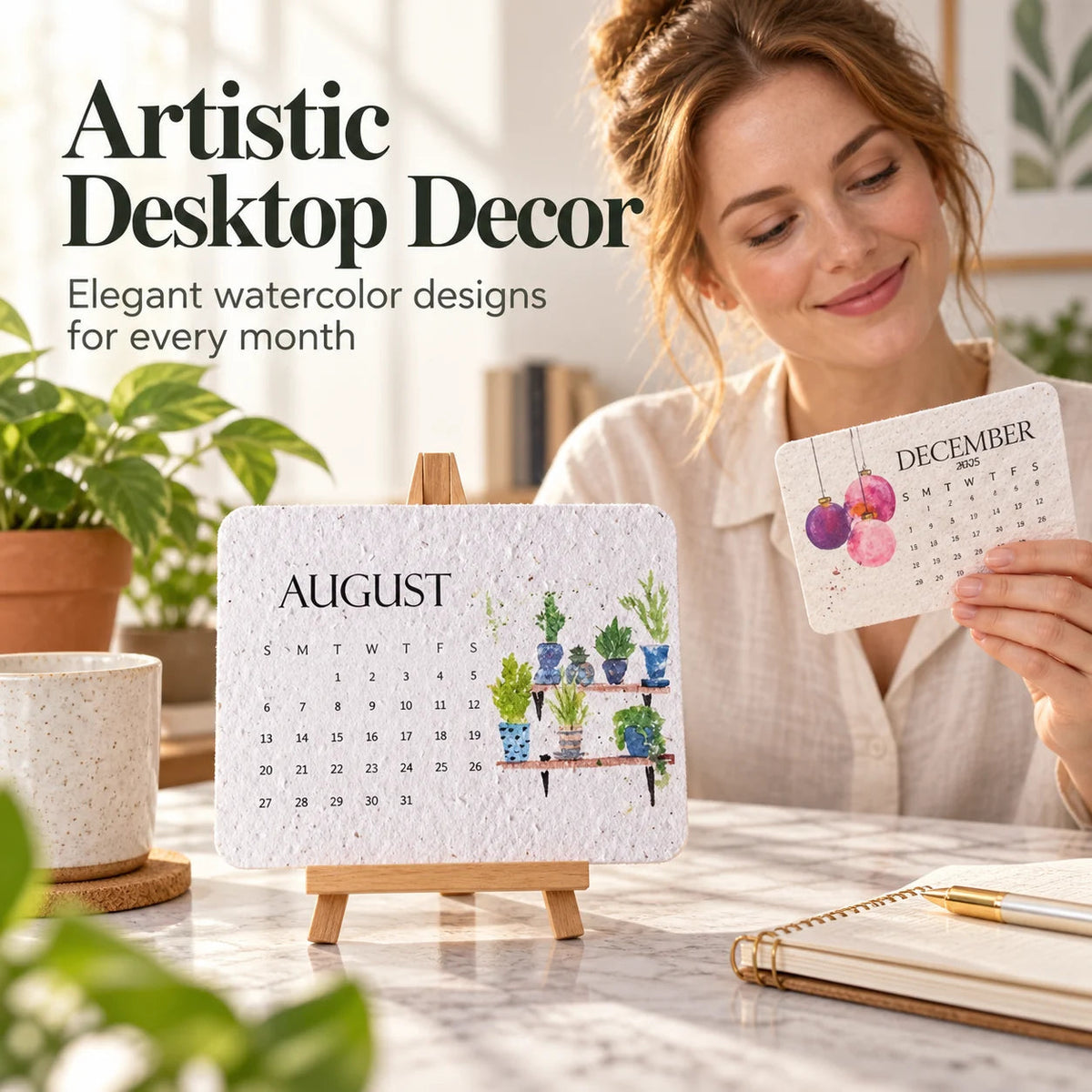 🌼Early Holiday Sale 50% OFF-🌱Eco-Friendly Plantable “Timeless” Seed Calendar 2027