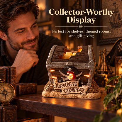 🌊Last day Promotion 🔥- 🏴‍☠️Glowing Pirate Treasure Chest Ceramic Decor 💎