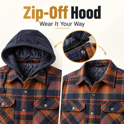 🔥❄️Mountain-Tested Warmth | Concealed Carry Hooded Flannel💥🔫