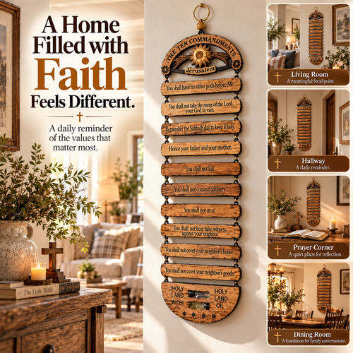 ✝️A Home Built on Faith – The Ten Commandments❤️