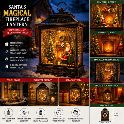 🎁 Last Day 50% OFF✨-🎅 Santa's Magical Fireplace Lantern Bring the Magic of Christmas Home ✨