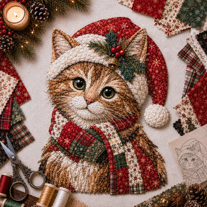 🔥 Holiday Celebration 50% OFF ✨-🎅Christmas Patchwork Fabric DIY Decor Kit for Fun Holiday Crafting & Festive Home Decor 🎄