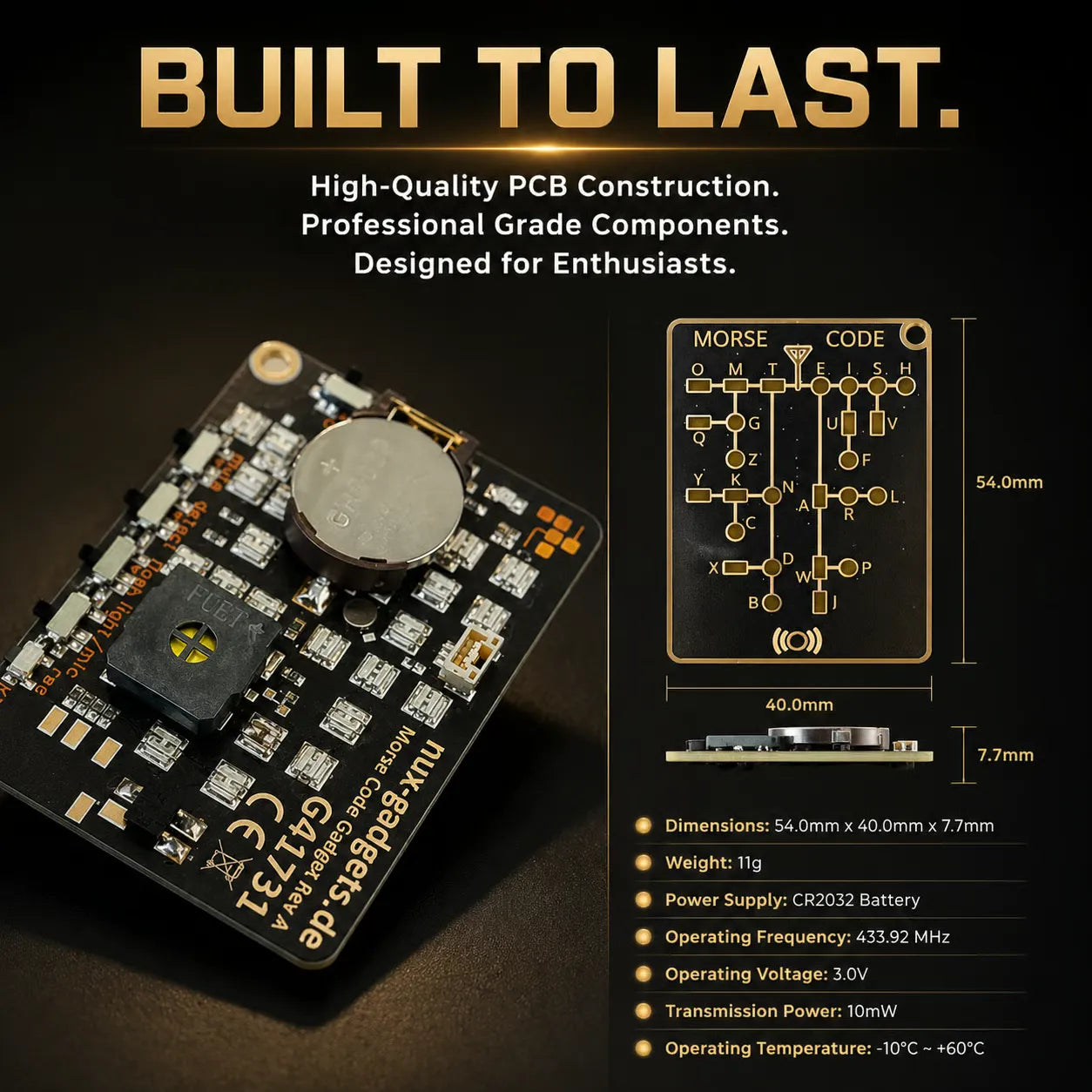 🔥 Last Day 50% OFF✨-📟 Morse Code Trainer Card Pro (LED Edition)