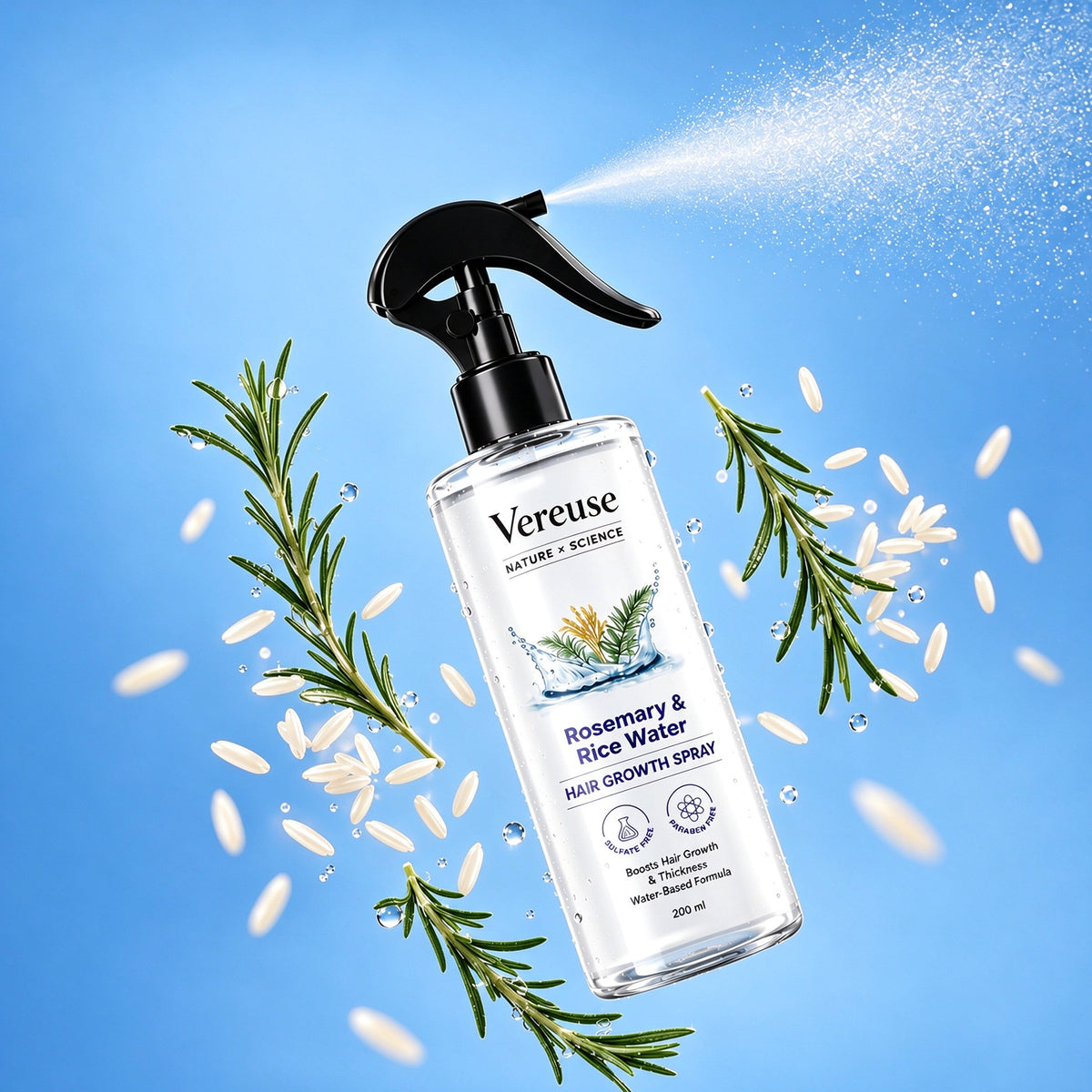 💧 Holiday Celebration 50% OFF ✨-Nourish Your Hair with Rosemary & Rice Water Spray ✨