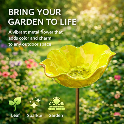 🌸 Handmade Metal Flower Garden Stake – Charming Outdoor Garden Decor