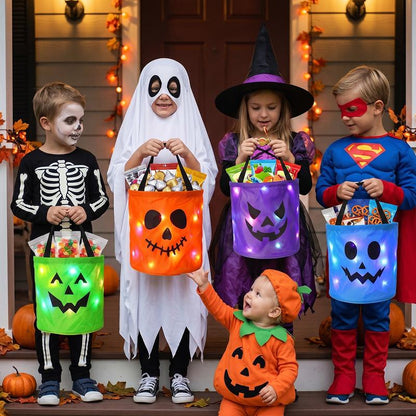 🔥 LAST DAY 50% OFF! 🎃 Light-Up Halloween Trick-or-Treat Candy Bag ✨