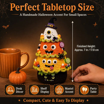🎃Last day Promotion ⏰-Last day Promotion 🔥-🧶DIY Halloween Crochet Tree Kit for a Spooky & Fun Tabletop Decoration 👻