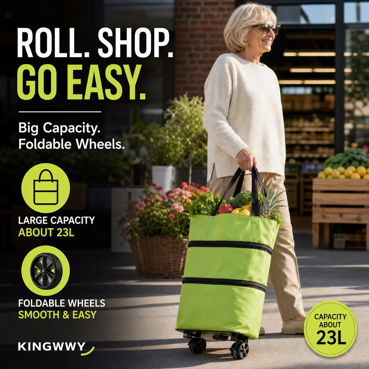 🔥🛍️Foldable 2-in-1 Shopping Bag